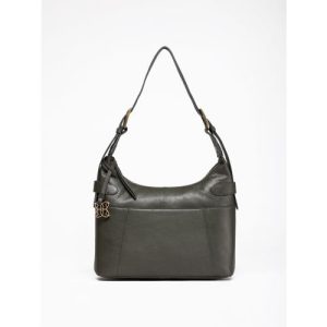 Newby Leather Hobo Shoulder Bag in Green
