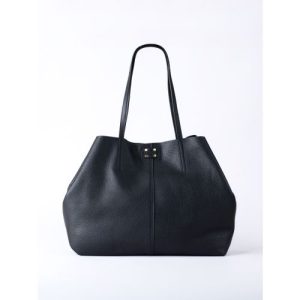 Tarraby Leather Tote Bag in Black