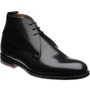 Barker Tyne II mens hybrid-soled boots in black calf