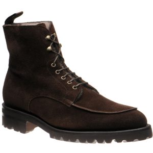 Carlos Santos 1469 mens rubber-soled boots in brown suede