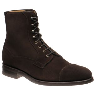 Carlos Santos 9654 mens rubber-soled boots in brown suede