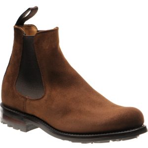 Cheaney Barnes III R mens rubber-soled Chelsea boots in snuff repello suede
