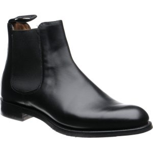 Cheaney Godfrey D mens rubber-soled Chelsea boots in black calf