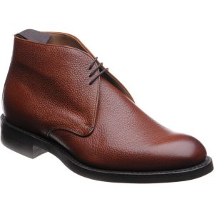 Cheaney Jackie III Rubber mens rubber-soled Chukka boots in mahogany grain