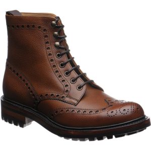 Cheaney Tweed C mens boots in almond grain
