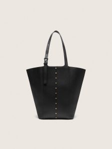 Golden Goose - 24/7 Bag North South In Black Leather With Adjustable Handles, Woman, Size: U