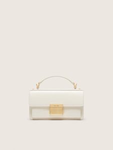 Golden Goose - Small Venezia Bag In Butter-colored Boarded Leather With Gold Details, Woman, Size: U