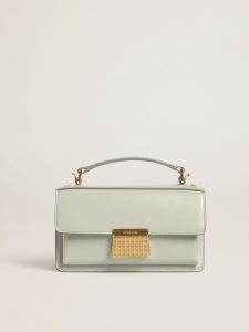 Golden Goose - Small Venezia Bag In Mineral-gray Boarded Leather With Gold Details, Woman, Size: U