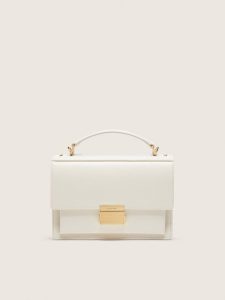 Golden Goose - Venezia Bag In Butter-colored Boarded Leather With Gold Details, Woman, Size: U