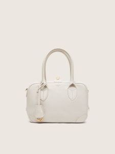 Golden Goose - Vita Bag In Butter-colored Leather With Gold Details, Woman, Size: U