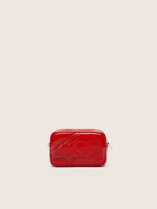 Golden Goose - Women's Mini Star Bag In Red Painted Leather With Tone-on-tone Star, Woman, Size: U