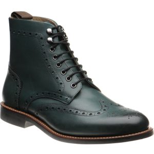 Herring Ambleside II Rubber mens rubber-soled brogue boots in emerald