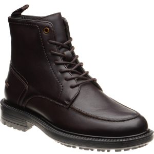 Herring Beckwith mens rubber-soled boots in dark brown calf