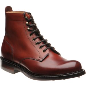 Herring Burghley II mens rubber-soled boots in dark leaf