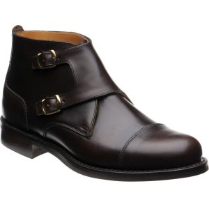 Herring Burntwood mens rubber-soled boots in brown waxy