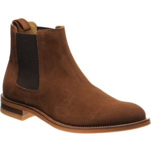 Herring Chichester mens rubber-soled Chelsea boots in brown suede