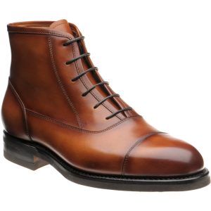 Herring Chiltern mens rubber-soled boots in tan calf