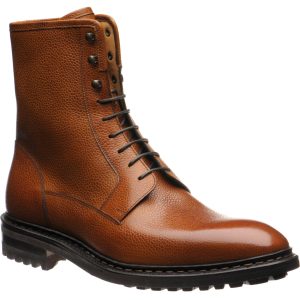 Herring Churchstow Norwegian mens rubber-soled boots in tan grain