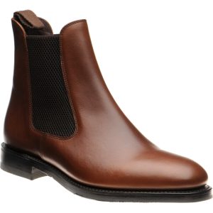 Herring Coltham mens hybrid-soled Chelsea boots in brown waxy calf