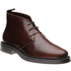 Herring Forge mens rubber-soled Chukka boots in brown calf