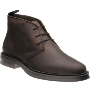 Herring Forge mens rubber-soled Chukka boots in brown waxy