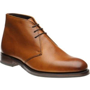 Herring Gosforth II (Rubber) mens hybrid-soled Chukka boots in tan grain