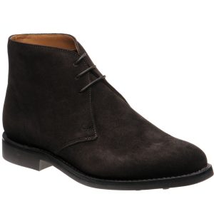 Herring Grays Rubber mens rubber-soled Chukka boots in brown suede