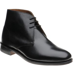 Herring Grays mens Chukka boots in black calf