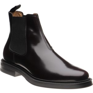 Herring Guards mens rubber-soled Chelsea boots in burgundy polished