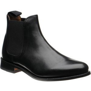 Herring Ipswich II mens Chelsea boots in black waxy calf