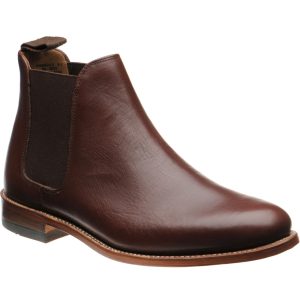 Herring Ipswich II mens Chelsea boots in brown waxy calf