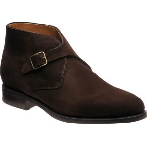 Herring Kingston II mens rubber-soled boots in brown oiled suede
