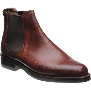 Herring Kirkdale (Rubber) mens rubber-soled Chelsea boots in mahogany grain