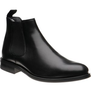 Herring Matterhorn mens rubber-soled Chelsea boots in black calf