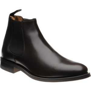 Herring Matterhorn mens rubber-soled Chelsea boots in dark brown calf