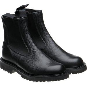 Herring Paula ladies rubber-soled Chelsea boots in black muflone calf