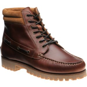 Herring Rockall mens rubber-soled boots in chestnut