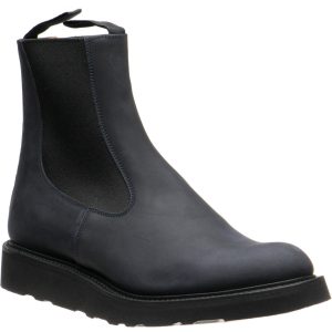 Herring Stephen mens rubber-soled Chelsea boots in navy chamois