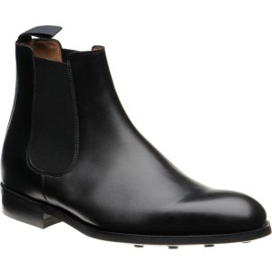 Herring Taverner Rubber mens rubber-soled Chelsea boots in black calf
