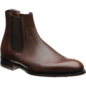 Herring Taverner Rubber mens rubber-soled Chelsea boots in brown calf