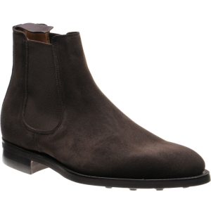 Herring Taverner Rubber mens rubber-soled Chelsea boots in brown suede