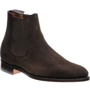 Herring Taverner mens Chelsea boots in brown suede