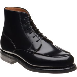 Herring Toulon mens rubber-soled boots in black polished