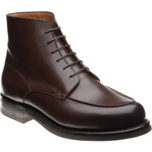 Herring Toulon mens rubber-soled boots in dark brown calf