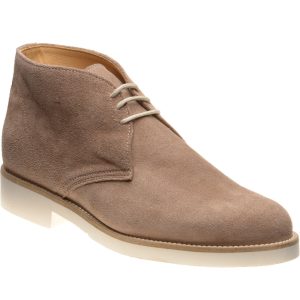 Herring Warren mens rubber-soled desert boots in taupe suede