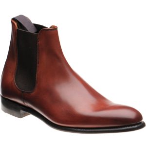 Herring Wilson mens Chelsea boots in dark leaf calf