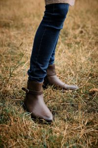 Lts Brown Leather Buckle Detail Ankle Boots In Standard Fit Size 10