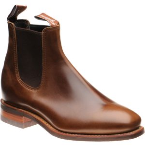 RM Williams Comfort Craftsman mens rubber-soled Chelsea boots in caramel calf