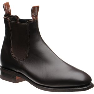 RM Williams Comfort Craftsman mens rubber-soled Chelsea boots in chestnut calf