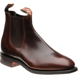 RM Williams Comfort Craftsman mens rubber-soled Chelsea boots in mid brown calf